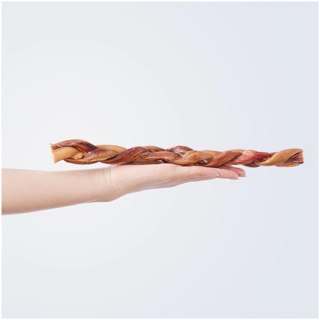 Bones & Chews Braided Bully Stick 12" Dog Treats 2 Bones & Chews Braided Bully Stick 12" Dog Treats - Image 2