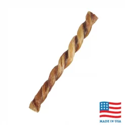 Bones & Chews Made in USA 12" Twisted Bully Stick Dog Treat