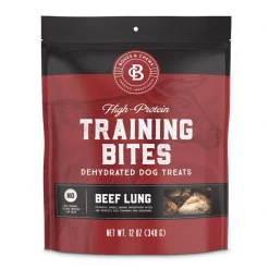 Bones & Chews All-Natural Beef Lung Training Bites Dehydrated Dog Treats