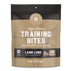 Bones & Chews All-Natural Lamb Lung Training Bites Dehydrated Dog Treats