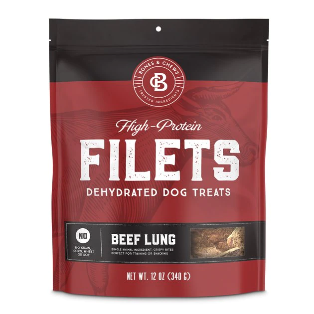 Bones & Chews All-Natural Beef Lung Filets Dehydrated Dog Treats 1 Bones & Chews All-Natural Beef Lung Filets Dehydrated Dog Treats