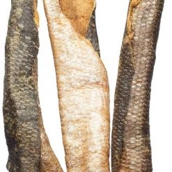 Bones & Chews Made in USA 6" Salmon Skin Cigar Dog Treats, 3ct