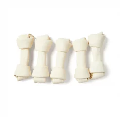 Bones & Chews 6-7” Rawhide Bone Dog Treats, 5ct