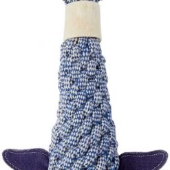 Bones & Chews Rope Whale Crinkle with Bone Dog Toy, 12"