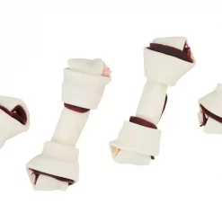 Bones & Chews 5" Chicken Flavor Rawhide Bone Dog Treats, 4 count