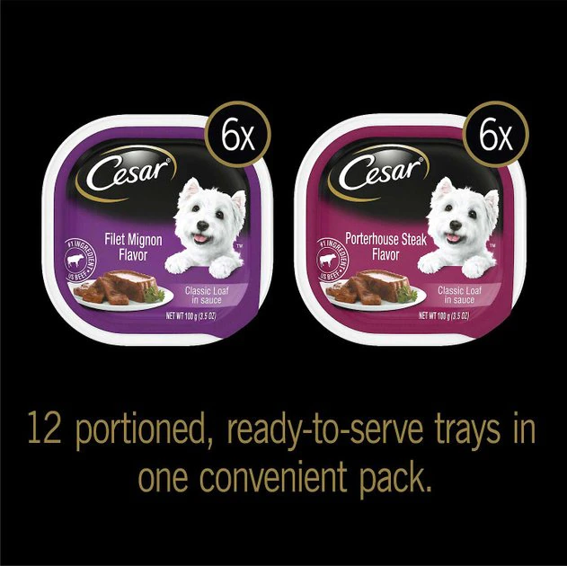 Cesar||Bones & Chews Cesar Classic Loaf in Sauce Filet Mignon & Porterhouse Steak Flavors Food Trays + Bones & Chews All Natural Grain-Free Jerky Made with Real Beef Dog Treats 4 Cesar||Bones & Chews Cesar Classic Loaf in Sauce Filet Mignon & Porterhouse Steak Flavors Food Trays + Bones & Chews All Natural Grain-Free Jerky Made with Real Beef Dog Treats - Image 4