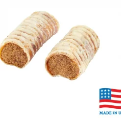 Bones & Chews Made in USA Cheese & Bacon Flavored Filled Beef Trachea Dog Treats