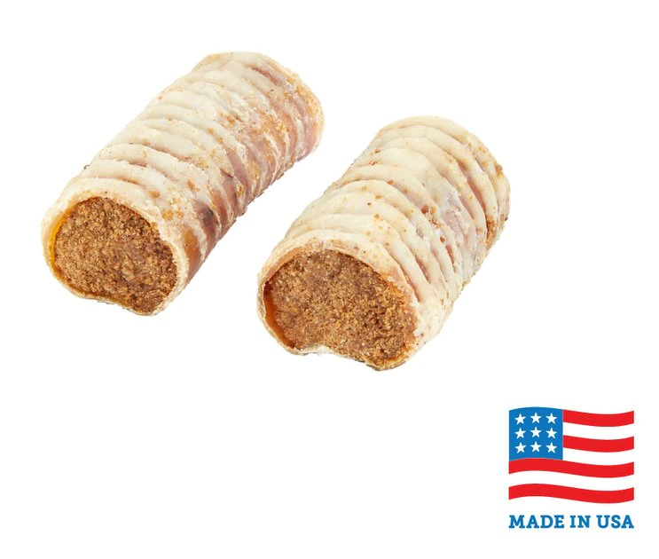Bones & Chews Made in USA Cheese & Bacon Flavored Filled Beef Trachea Dog Treats 1 Bones & Chews Made in USA Cheese & Bacon Flavored Filled Beef Trachea Dog Treats