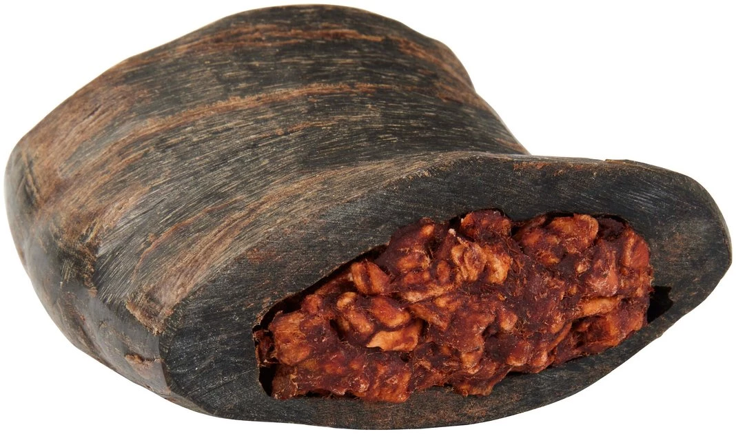 Bones & Chews Bully Stuffed Water Buffalo Horn Dog Treats 1 Bones & Chews Bully Stuffed Water Buffalo Horn Dog Treats