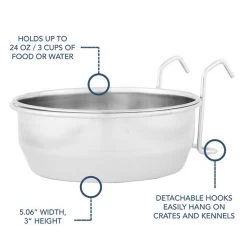 Maslow Stainless Steel Kennel Dog Bowl -Bones & Chews || Coastal Pet Products Sales 72069 PT2. SY630 V1628228770