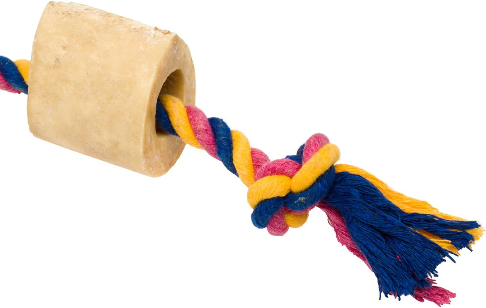 Bones & Chews Made in USA Cotton Rope with Bones Dog Toy, Color Varies 3 Bones & Chews Made in USA Cotton Rope with Bones Dog Toy, Color Varies - Image 3